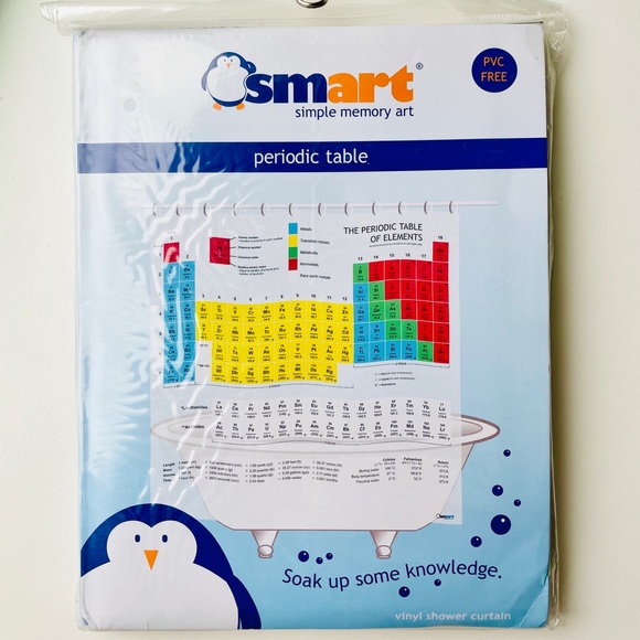 Periodic table VinylShowerCurtain BySmart - Picture 1 of 2